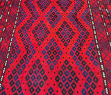 3.9x2.9m Tribal Afghan Meymaneh Kilim Rug