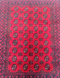 Pure wool trial Bokhara design handmade Afghan Aqha rug 193x15cm