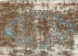 Unique pure wool handmade vintage Persian Kashan rug 150x100cm Australia