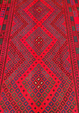 4.5x3m Tribal Afghan Meymaneh Kilim Rug