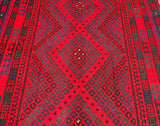 4.5x3m Tribal Afghan Meymaneh Kilim Rug