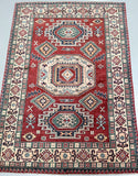 Pure wool nomadic handmade Afghan Kazak rug 206x147cm Perth