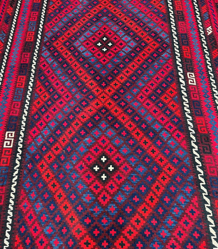 4.5x2.9m Tribal Afghan Meymaneh Kilim rug