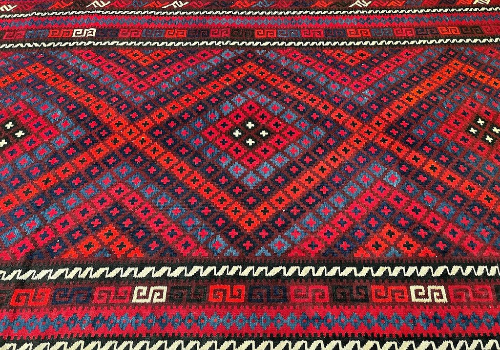 4.5x2.9m Tribal Afghan Meymaneh Kilim rug
