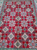 Tribal Afghan Kazak Rug 3.7x2.7m