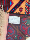 2x1.2m Tribal Afghan Balouchi Rug