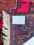 1.9x1.1m Tribal Afghan Balouchi Rug