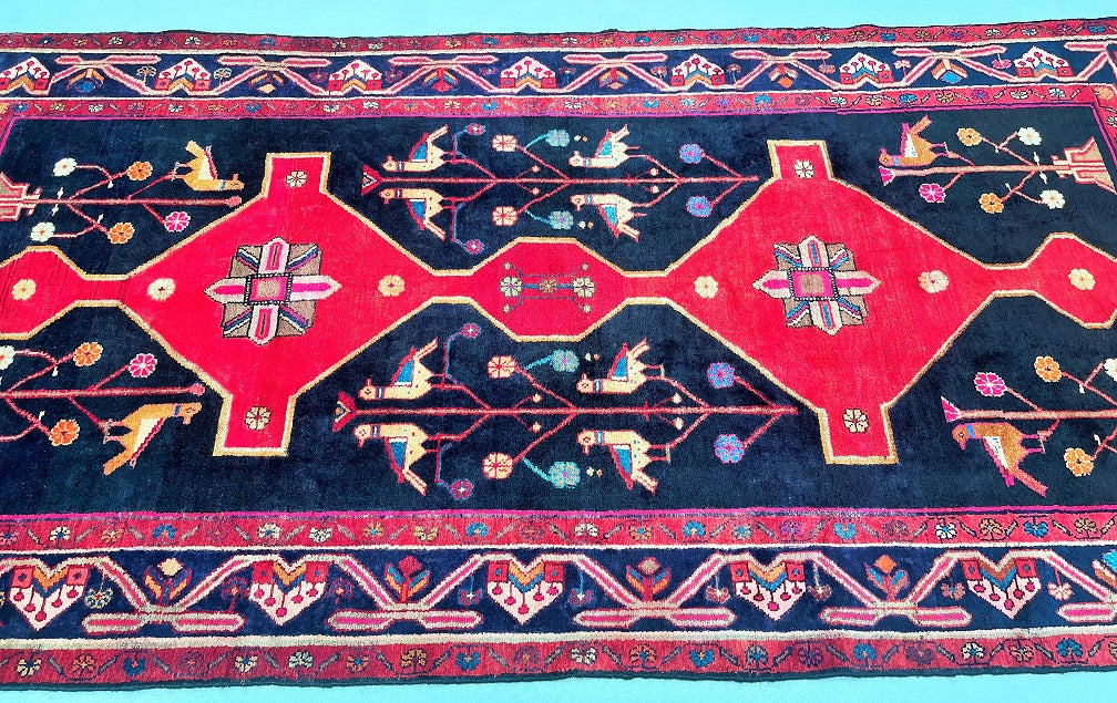 3.1x1.5m Vintage Tribal Persian Luri Rug