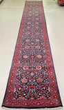 Pure Wool Hand Knotted Persian Sarough Hall Runner Rug 473x84cm Perth
