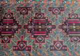 2x1.15m Vintage Afghan Balouchi Rug