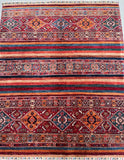 Shawl Design Afghan Super Kazak Rug 1.9x1.5m For Australian Homes.