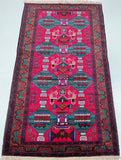 2x1.2m Tribal Afghan Balouchi Rug