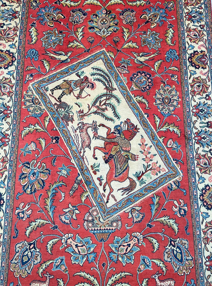 2.7x1.75m Pictorial Persian Sarough Rug