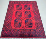 Geometric Elephant Foot Design Afghan Rug.