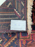 1.9x1.2m Vintage Afghan Balouchi Rug