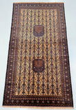 Vintage Afghan Balouchi Rug 2.1x1.1m