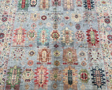 Large Room Size Wool Handmade Afghan Super Kazak Rug 3x2.5m