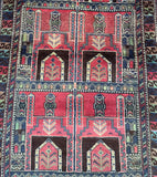 2x1m Prayer Design Persian Balouchi Rug