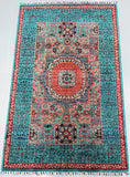 Unique Genuine Hand Knotted Afghan Super Kazak Rug