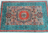 Mamluk Afghan Super Kazak Rug 1.6x1m