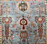 Square Afghan Chobi Rug 1x1m