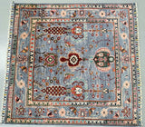 Square Afghan Chobi Rug 1x1m