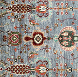 Square Afghan Chobi Rug 1x1m