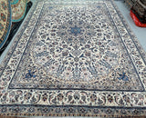 Vintage Persian Nain Rug 4x3m