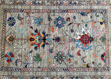 Pure Wool Authentic Hand Knotted Afghan Chobi Rug 134x87cm