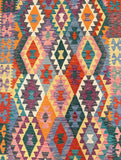 Pure Wool Hand Woven Boho Design Tribal Afghan Waziri Kilim Rug 2x1.5m