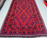 Vintage Afghan Meymaneh Kilim Rug 3x2m
