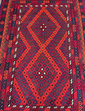 Vintage Afghan Meymaneh Kilim Rug 3x2m