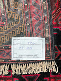 1.3x0.8m Vintage Afghan Balouchi Prayer Rug