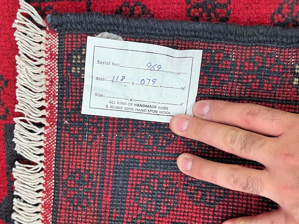 1.20x0.8m Tribal Kunduz Afghan Rug
