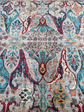 Decorative Broken Branches Design Afghan Chobi Rug 4x3m Revival Of Garrus Bijar Pattern.