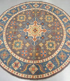 Round Afghan Kazak Rug 2.5x2.5m