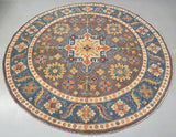 Round Afghan Kazak Rug 2.5x2.5m At Persian Rug Warehouse WA in Perth.