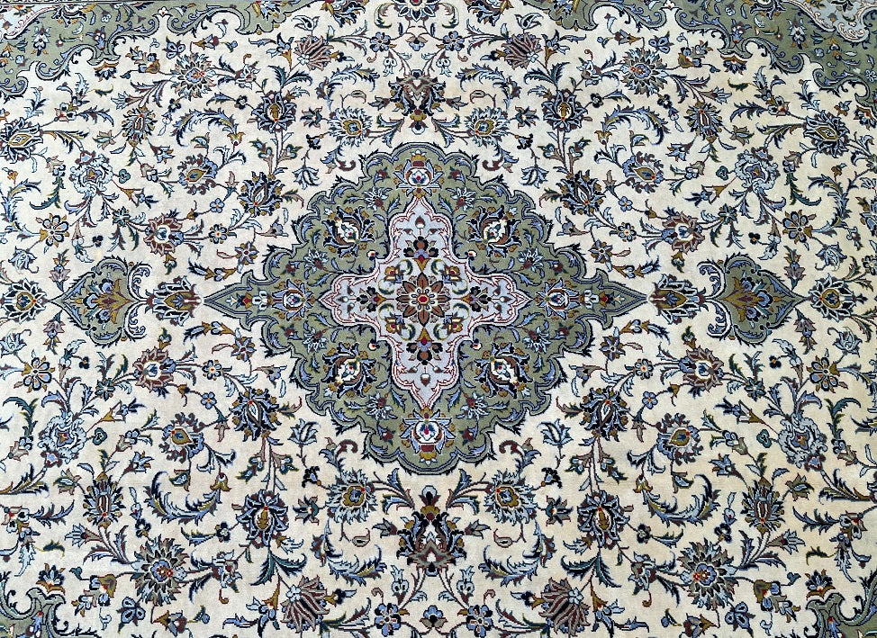 3.8x2.8m Vintage Persian Kashan Rug