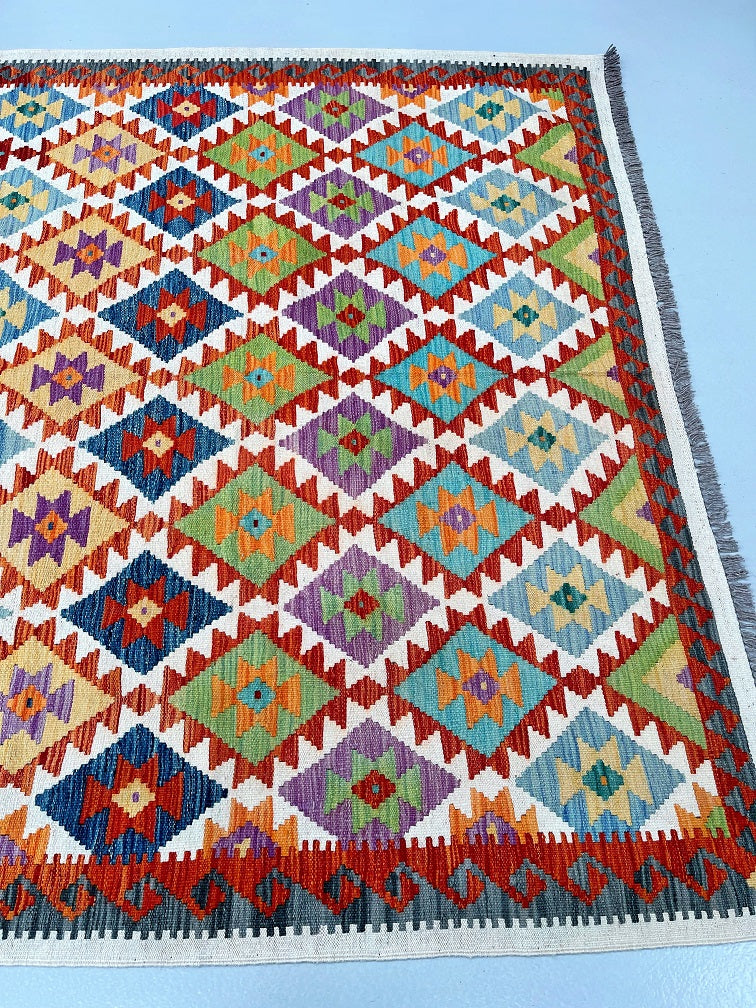 Waziri Rug Afghan Waziri Kilim Rug 2.7x1.8m