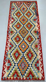 2m wool hand woven Afghan Kyber kilim hall runner rug
