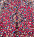 3.5x2.5m Persian Mashad Rug Signed