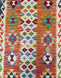 2m Afghan Waziri Kilim Hall Runner