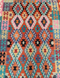 Boho Afghan Khayber Kilim Rug 2x1.5m