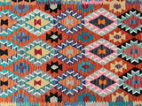 Boho Afghan Khayber Kilim Rug 2x1.5m