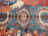 Large room size contemporary handmade Afghan Mamluk rug 344x242cm