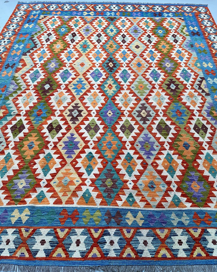 3x2.6m Boho Afghan Aryana Kilim Rug