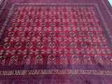 Almost Square Large Room Size Authentic Hand Knotted Afghan Bashiri Rug 3.3x3m Shoparug