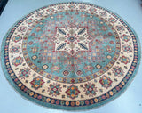 Round Afghan Kazak Rug 2.5x2.5m For Perth Homes.