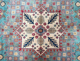 Round Afghan Kazak Rug 2.5x2.5m