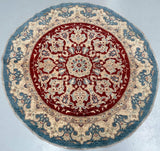 Authentic Hand Knotted Afghan Chobi Round Rug For Australian Homes.